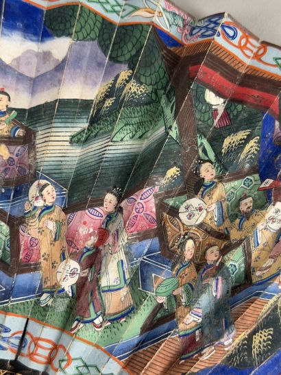 Gathering in the Garden, China, 19th century...
