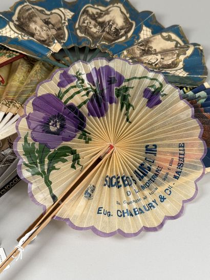 Six advertising fans, France, circa 1920
Paper...