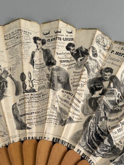 Illustrated Advertising Fan, France, circa...