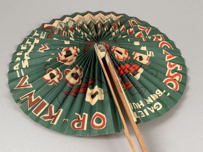 Five promotional fans, France, circa 1920
Paper...