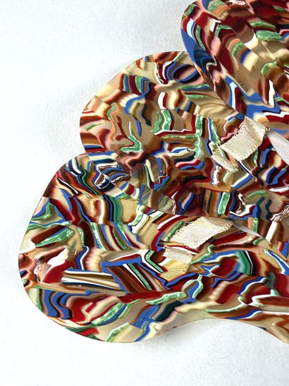 Marbled, Europe, ca. 1950
Two rare and striking...