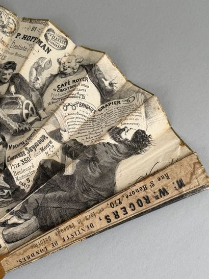 Illustrated Advertising Fan, France, circa...