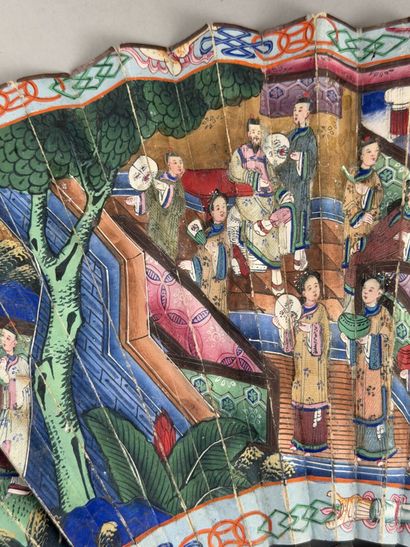 Gathering in the Garden, China, 19th century...