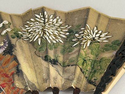 Chrysanthemums and Maple Trees, China, circa...