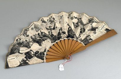 Illustrated Advertising Fan, France, circa...