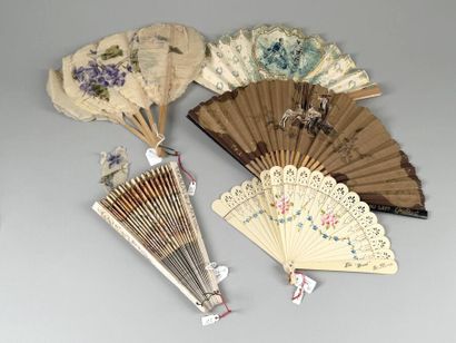 Five promotional fans, Europe, early 20th...
