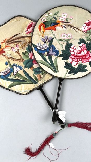Hand Screens, China, 19th century 
Two hand...