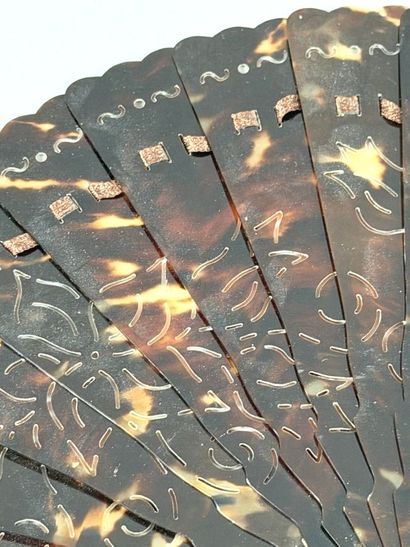Two brown-scale broken-style fans, 19th and...