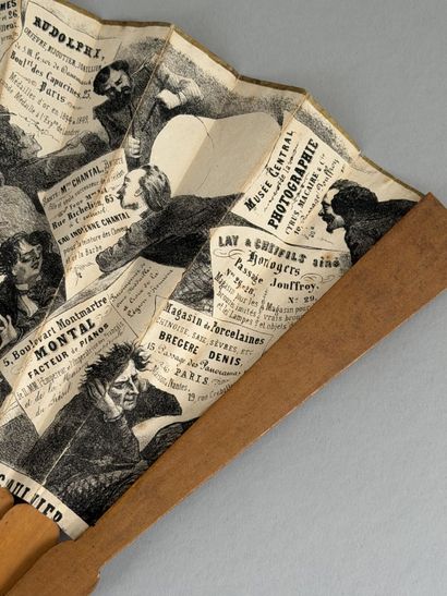 Illustrated Advertising Fan, France, circa...