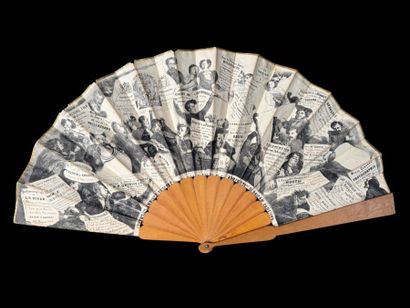Illustrated Advertising Fan, France, circa...