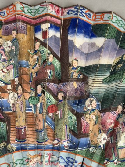 Gathering in the Garden, China, 19th century...