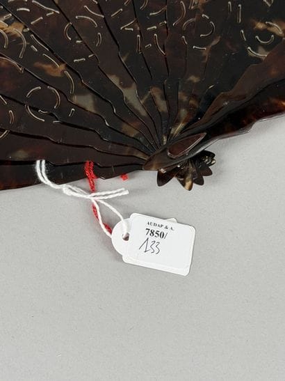 Two brown-scale broken-style fans, 19th and...