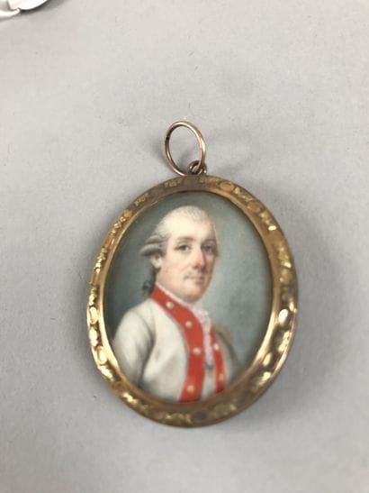 French School, circa 1780.
Portrait of an...