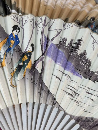 Six promotional fans, France, circa 1920–1940
Folded...