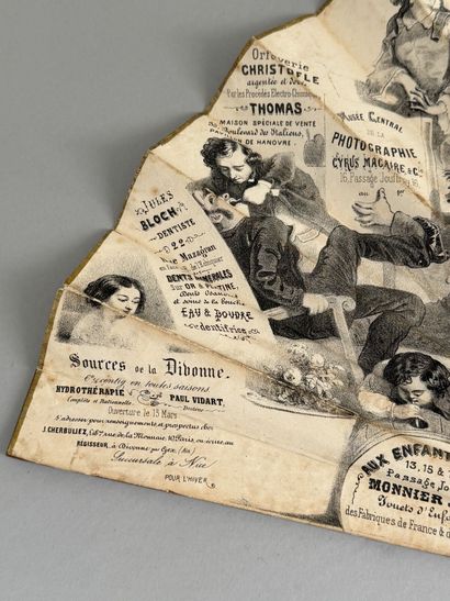 Illustrated Advertising Fan, France, circa...