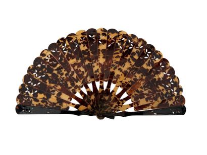 Tortoiseshell folding fan, Asia, early 20th...