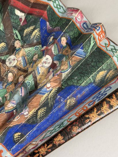 Gathering in the Garden, China, 19th century...