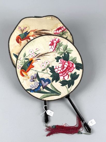 Hand Screens, China, 19th century 
Two hand...