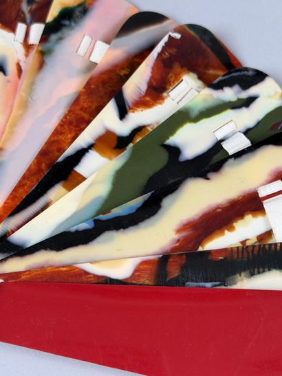 Marbled, Europe, ca. 1950
Two rare and striking...