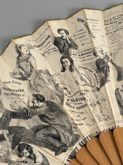 Illustrated Advertising Fan, France, circa...