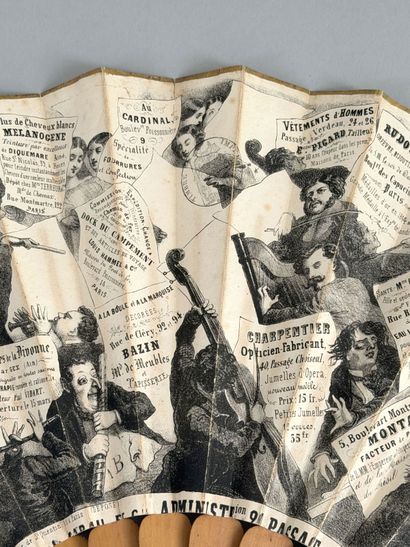 Illustrated Advertising Fan, France, circa...