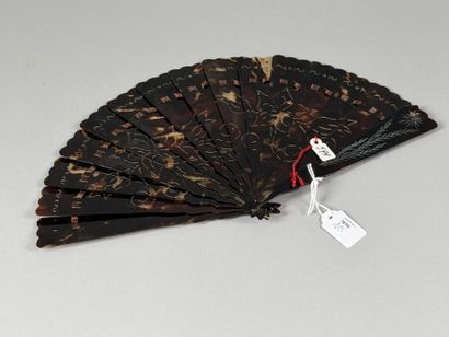 Two brown-scale broken-style fans, 19th and...
