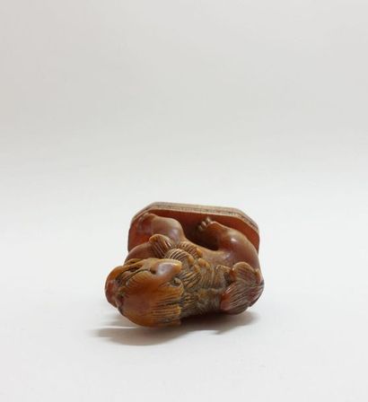 JAPON - Époque MEIJI (1868-1912).
Deux netsuke...