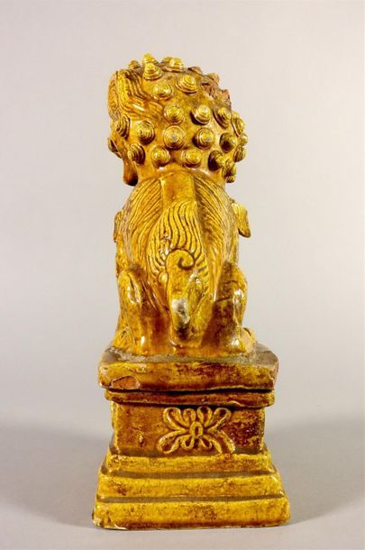 CHINE - XIXe siècle.
Statuette de chimère...