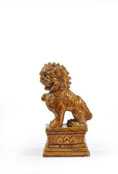 CHINE - XIXe siècle.
Statuette de chimère...