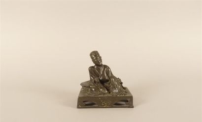 CHINE - XVIIIe siècle.
Petit groupe en bronze...