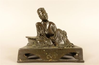 CHINE - XVIIIe siècle.
Petit groupe en bronze...