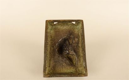 CHINE - XVIIIe siècle.
Petit groupe en bronze...
