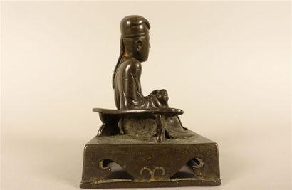 CHINE - XVIIIe siècle.
Petit groupe en bronze...