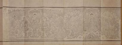 CHINE - XIXe siècle.
Sutra d'Amithaba, album...