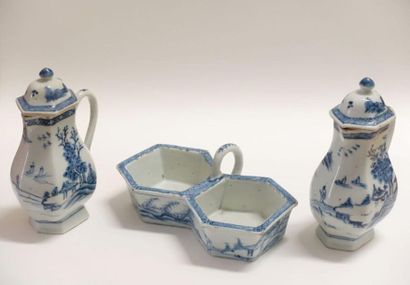 CHINE - fin du XVIIIe siècle.
Paire de pots...
