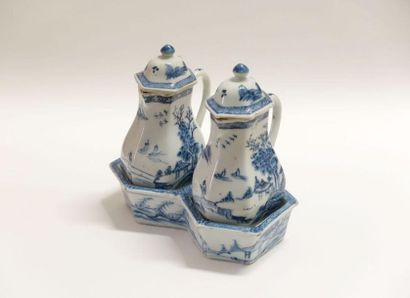CHINE - fin du XVIIIe siècle.
Paire de pots...