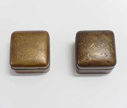 JAPON - Époque EDO (1603-1868), XVIIIe siècle.
Deux...