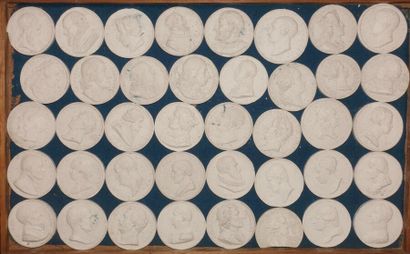 Collection de 394 médailles circulaires unifaces...