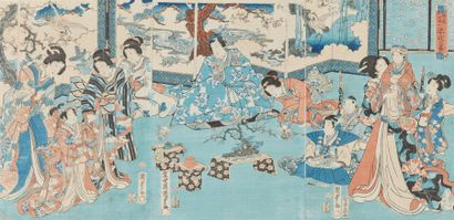 Utagawa Kunisada / Toyokuni III (1786-1865).
Deux...