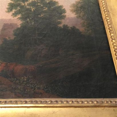 École Française vers 1790, entourage de Pequignot.
Paysage...