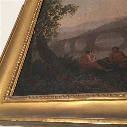 École Française vers 1790, entourage de Pequignot.
Paysage...