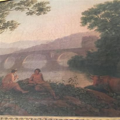 École Française vers 1790, entourage de Pequignot.
Paysage...