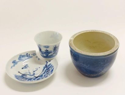 CHINE - XIXe siècle.
Sorbet et sous-coupe...