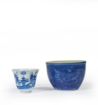 CHINE - XIXe siècle.
Sorbet et sous-coupe...