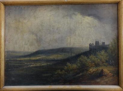 Ferdinand PERROT (1808-1841).
Vue d'une ville...