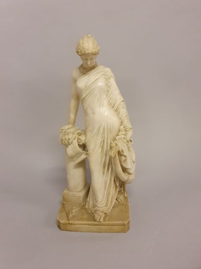 
Alabaster sculpture representing a woman...