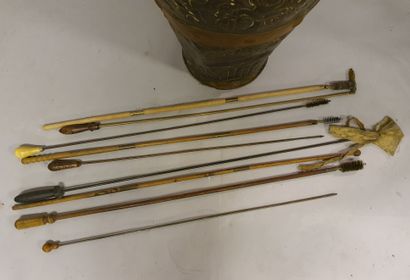 
Set of cleaning sticks for rifles to which...