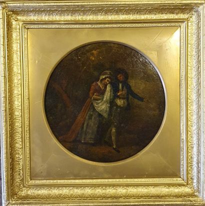 
French school of the 19th century
Couple
Oil...