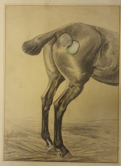 Set of ten framed pieces, drawings and various...