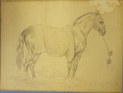 Set of ten framed pieces, drawings and various...